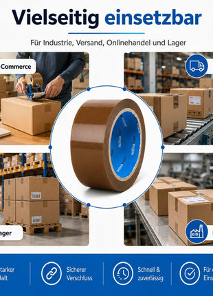 Paketklebeband Braun 48 mm x 66 m – BOPP Paketband