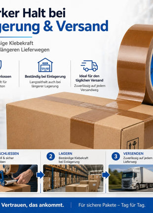Paketklebeband Braun 48 mm x 66 m – BOPP Paketband