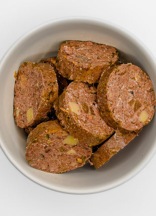 Lamm mit Brokkoli, Kartoffeln & Heidelbeeren