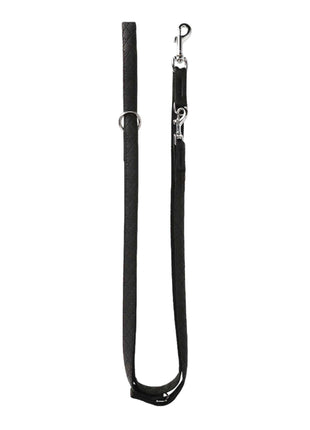 Leine Schwarz Aus Nylon Längenverstellbar Im Rautendesign