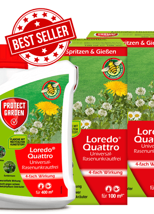 Loredo Quattro Universal-Rasenunkrautfrei von 100m²-400m²