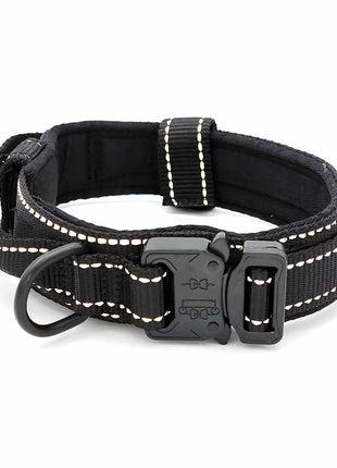 Taktisches Hundehalsband mit Griff und Reflektionsnähten