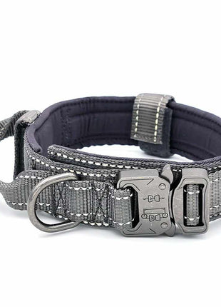 Taktisches Hundehalsband mit Griff und Reflektionsnähten