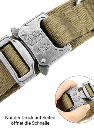 Taktisches Hundehalsband mit Griff und Reflektionsnähten