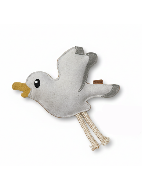 BUDDY. Leather dog toy "Seagull"