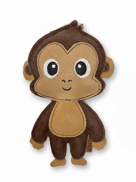 BUDDY. Leather dog toy "Monkey"
