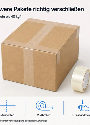 Paketklebeband Transparent 48 mm x 66 m – BOPP Paketband
