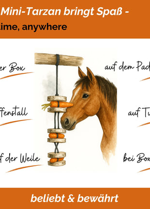 Pferdespielzeug Mini-Tarzan - Spielzeug für Pferde und Ponys gegen Langeweile - Pferdebeschäftigung