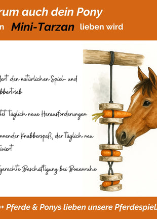 Pferdespielzeug Mini-Tarzan - Spielzeug für Pferde und Ponys gegen Langeweile - Pferdebeschäftigung