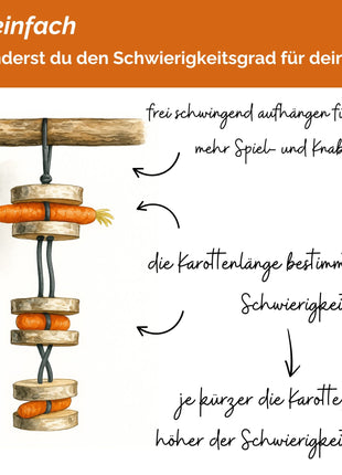 Pferdespielzeug Möhren-Tarzan – Spielzeug für Pferde gegen Langeweile – Pferdebeschäftigung