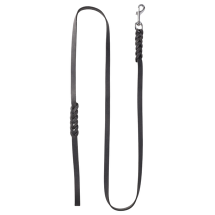 Hundeleine Soft Leder mit Handschlaufe und geflochtenen Element
