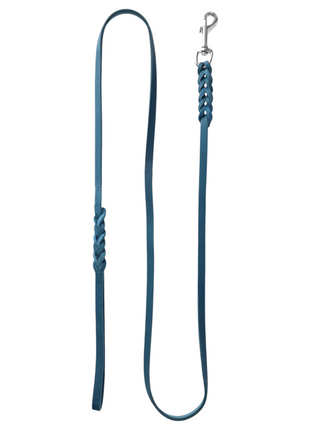 Hundeleine Soft Leder mit Handschlaufe und geflochtenen Element