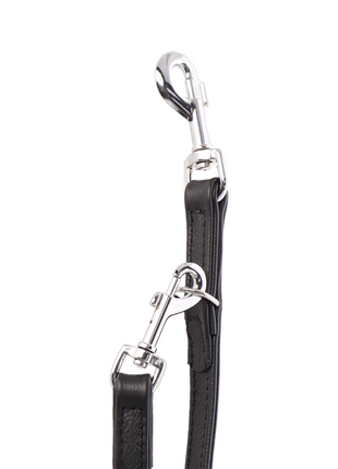 Verstellbare Leine aus Leder Royal in schwarz-braun