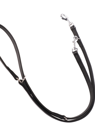 Verstellbare Leine aus Leder Royal in schwarz-braun
