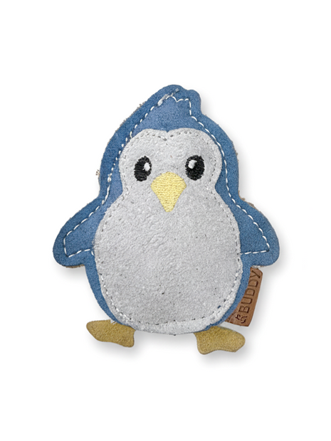 BUDDY. Leather dog toy "Little Penguin"