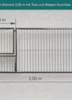 2.0 m / mit Türe