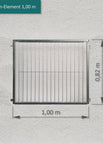 1.0 m / ohne Türe