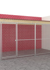 2 x 4 m Eckeinbau / Gitter / mit Dach ohne Boden