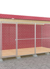 2 x 4 m Wandanbau / Gitter / mit Dach mit Boden