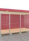 2 x 4 m Wandanbau / Stab 8 mm / mit Dach mit Boden