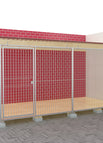 2 x 4 m Eckeinbau / Stab 8 mm / mit Dach mit Boden