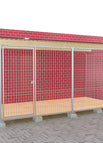 2 x 4 m Wandanbau / Stab 6 mm / mit Dach mit Boden