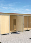 Doppelzwinger / Zuchtzelle / 2 x 2 m + Vollschutz 2 x 4 m