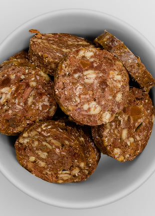 Rind mit Haferflocken, Zucchini und Karotte