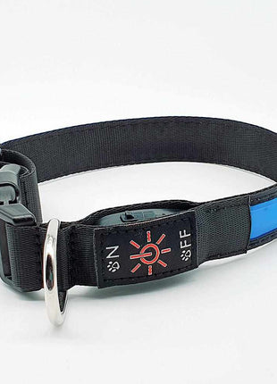 LED Hundehalsband, Stabiles Nylon mit USB Anschluß