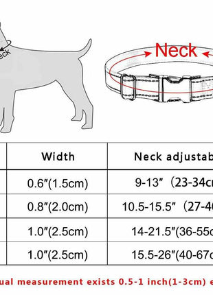 Stark reflektierendes Hundehalsband mit Namen graviert