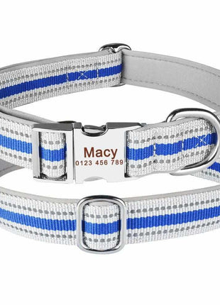 Stark reflektierendes Hundehalsband mit Namen graviert