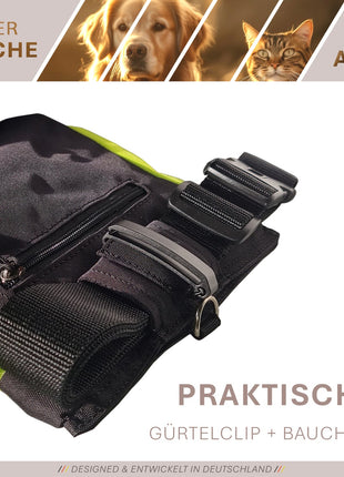 ASCO Futterbeutel mit Einhand-Schnappverschluss, Leckerlibeutel 20x20 cm, QuickTouch Leckerlietasche