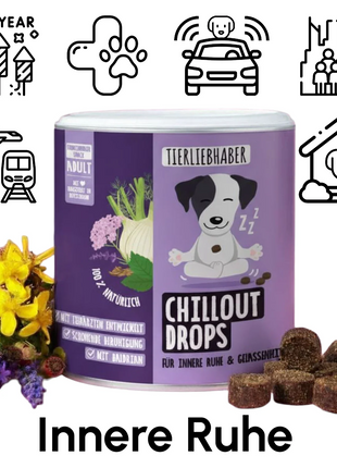 Chillout DROPS zur sanften Beruhigung und Entspannung von Tierliebhaber