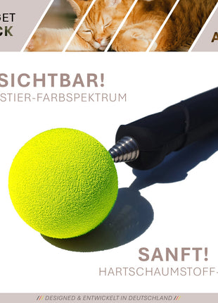 ASCO Target Stick - Target Stab für Hunde Katzen Targettraining - Targetstick ausziehbar mit Softball - Edelstahl Targetstab mit Teleskopfunktion