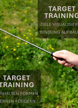 ASCO Target Stick - Target Stab für Hunde Katzen Targettraining - Targetstick ausziehbar mit Softball - Edelstahl Targetstab mit Teleskopfunktion