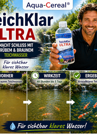Teichklar Ultra - für einen klaren Teich - Aqua-Cereal®