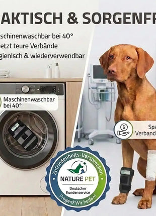 Durchtrittigkeits Bandage für Hunde mit Turbocast