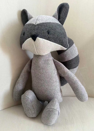 Wil the raccoon plush toy with crinkle ears &amp; Oeko-Tex fabric