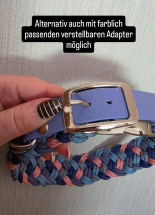 Handgemachtes Paracord-Hundehalsband Bubblegum