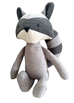 Wil the raccoon plush toy with crinkle ears &amp; Oeko-Tex fabric