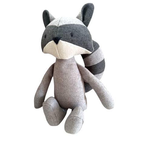 Wil the raccoon plush toy with crinkle ears &amp; Oeko-Tex fabric