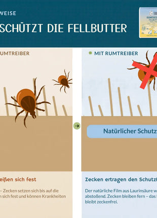 Fellbutter Rumtreiber gegen Zecken & Flöhe