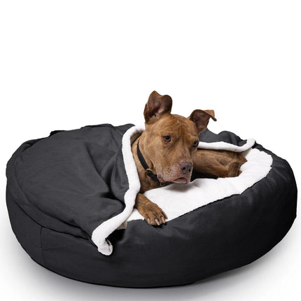 Kuscheliges Hundebett: Anti-Stress mit abnehmbarer Kuscheldecke