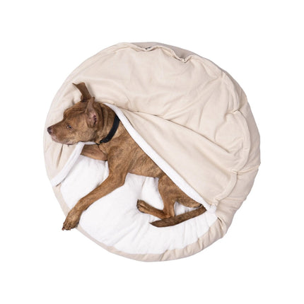 Kuscheliges Hundebett: Anti-Stress mit abnehmbarer Kuscheldecke