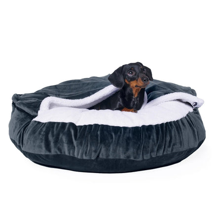 Kuscheliges Hundebett: Anti-Stress mit abnehmbarer Kuscheldecke