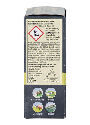 COMPO Insekten-frei Neem gegen Saugende, Beißende & blattminierende Insekten