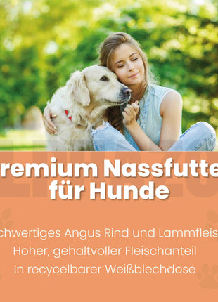 Angus Rind + Lamm Nassfutter für Adult Hunde