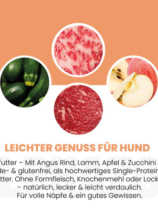Angus Rind + Lamm Nassfutter für Adult Hunde