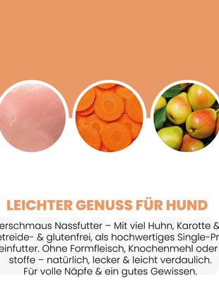 Monoprotein Huhn Nassfutter für Hunde