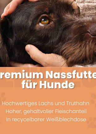 Lachs + Truthahn Nassfutter für Adult Hunde